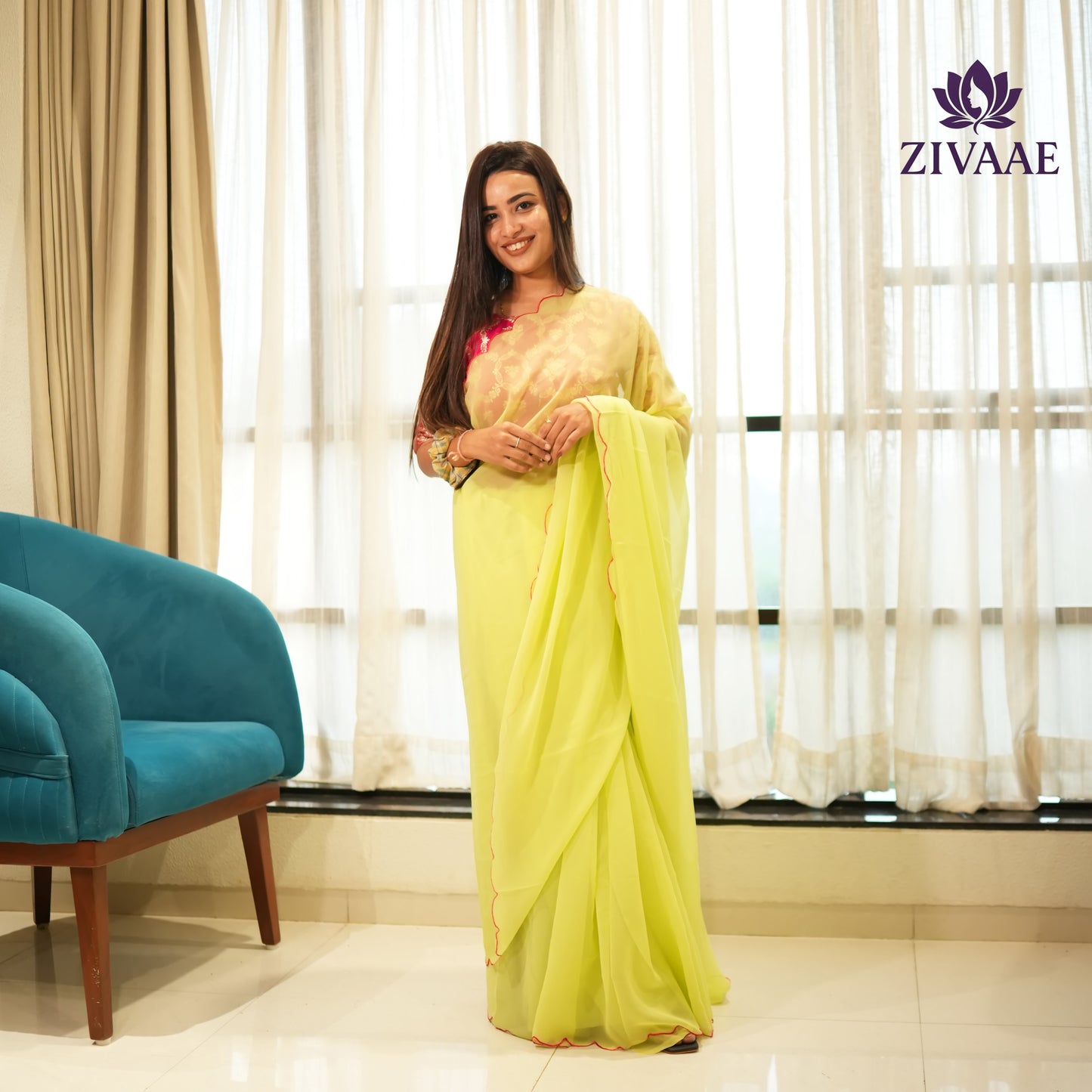 60 gram georgette  Saree with tone to tone floral 3D embroidered blouse piece and arca border😍*